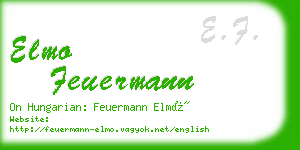 elmo feuermann business card